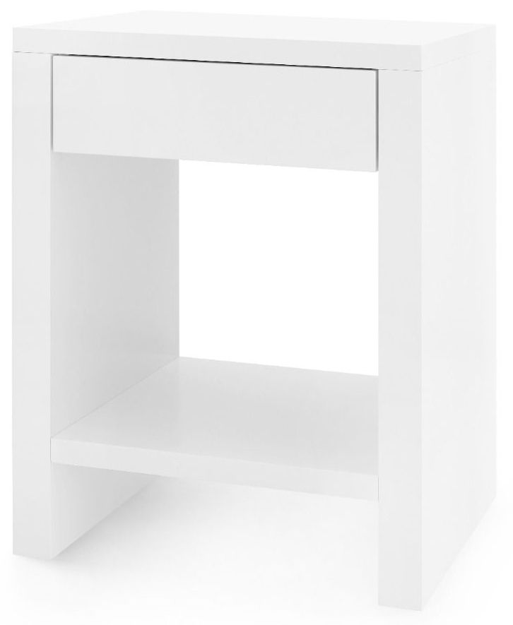 Mikaela Mini Nightstand, Chiffon White