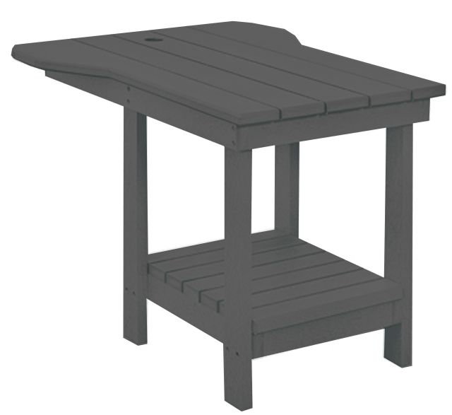 Tete A Tete End Table, Slate Grey