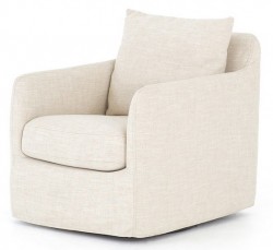Banks Swivel Chair, Cambric Ivory