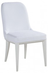Marcel Dining Chair, Aspen White Performance Fabric