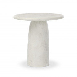 Janice End Table, Textured Lunar Concrete