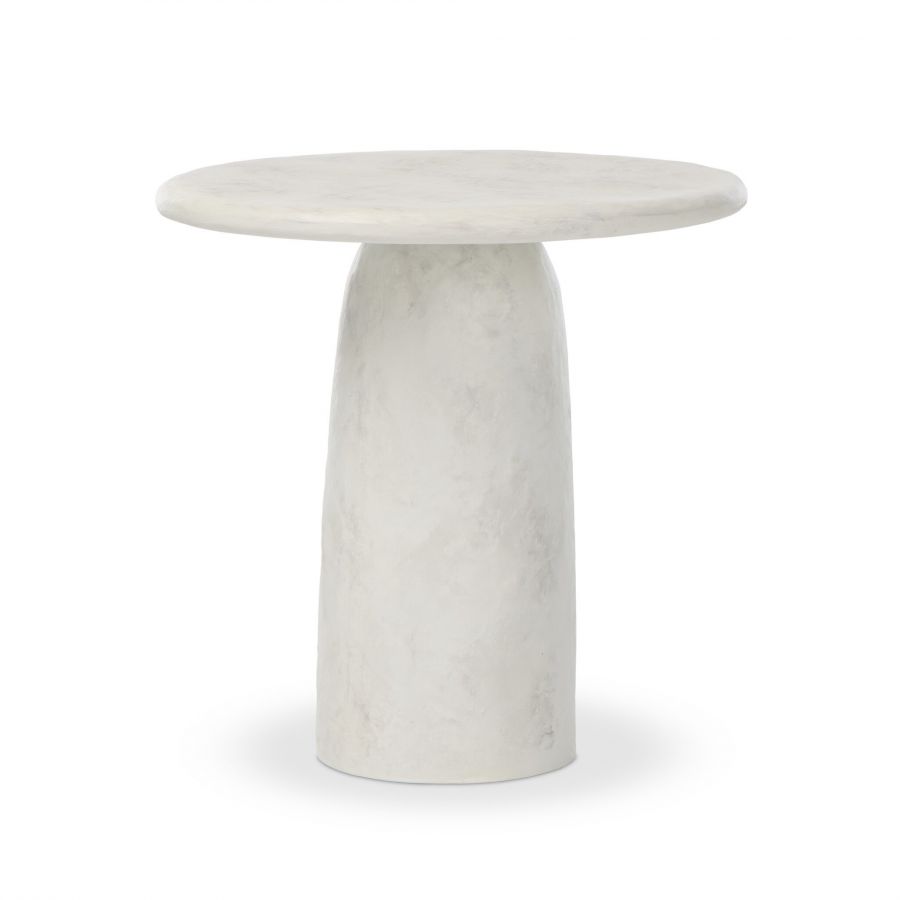 Janice End Table, Textured Lunar Concrete