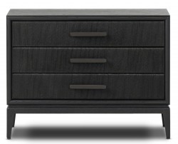 Rosenell 3 Drawer Nightstand, Black