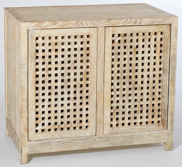 Driftwood Lattice Credenza, Small