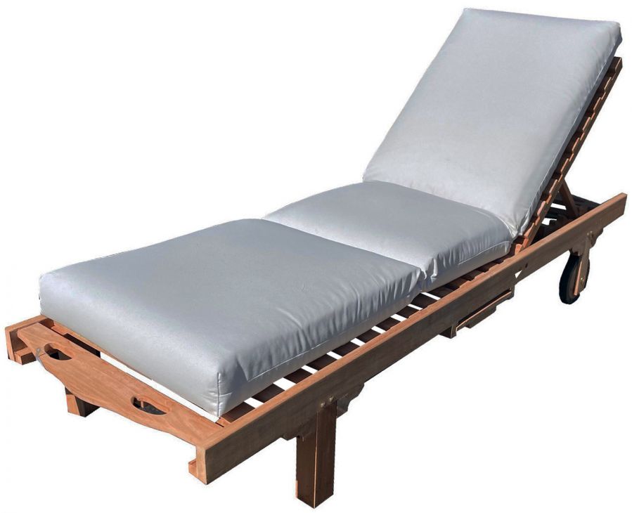 Sun Lounger with Sunbrella Grey Cushion