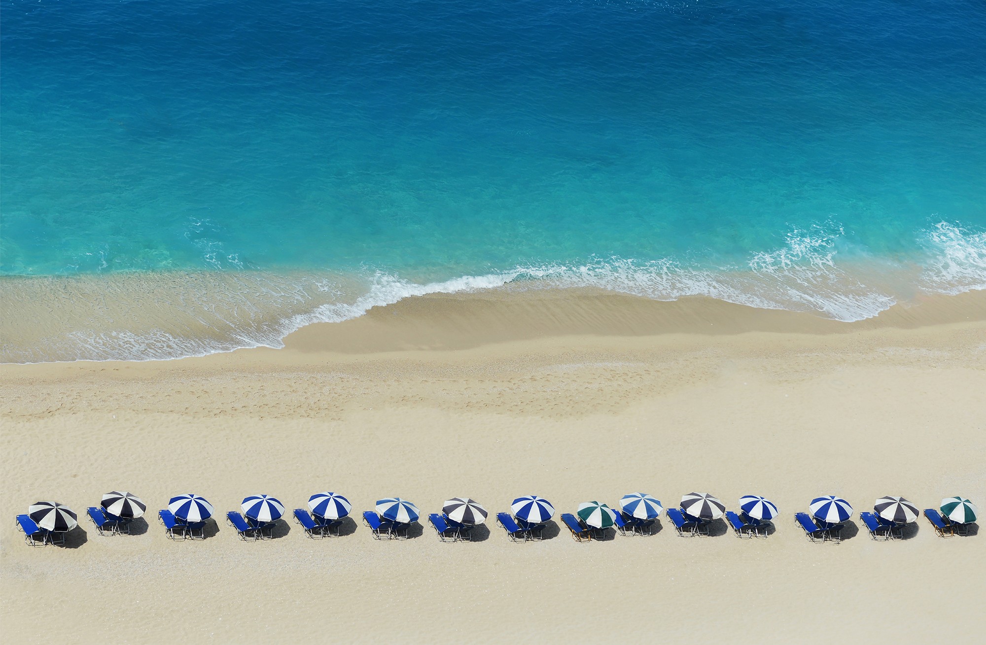 Amagansett Blue Umbrellas